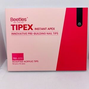 Beetles Tipex Instant Apex Nail Tips, 192 pc 16 sizes Pre-Building & Pre-Etch